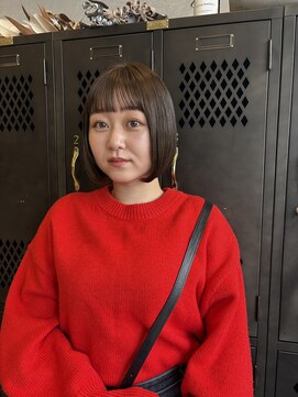 アチーブリス(achieve Liss) ナチュラル地毛風カラーミニボブ立体感丸み似合わせカット