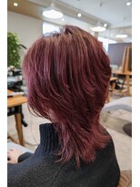 ビスポーク(BESPOKE)&nbsp;ジューシーなベリーカラーが◎ふんわりソフトなフェザーウルフ