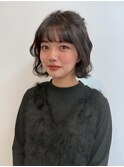 ダークブラウン×ボブアレンジ