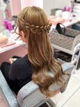 【ヘアセット】編み込みハーフアップ/くるみちゃんヘア/梅田駅