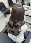 韓国 くびれロング レイヤー ワンホンヘア 小顔前髪
