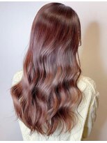 シェル 津山の手店(shel)&nbsp;20代30代可愛いピンクモテヘアカラー秋カラーデザインカラー