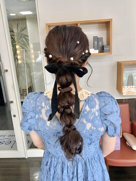 セレスト 福岡天神店(CELESTE) ＊編み込み×玉ねぎアレンジの編み下ろし＊