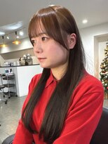 ヴィヴカウンター(VIVE counter) ブラウンベージュ,シースルーぱっつんバング