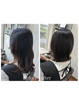 コルテ 倉敷西坂店(CoRte.) 【before/after】髪質改善でしっとりまとまる♪ミディアムボブ