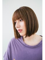 前髪ぱっつんイメチェンボブ