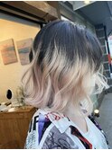 ホワイトブリーチボブ