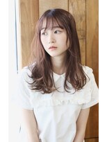 モカヘアー(mocha hair)&nbsp;ロングスタイル×ピンクローズカラー