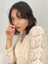 ラボヌールヘアー 宇都宮店(La Bonheur hair) 大人可愛いラフヘア20代30代40代イヤリングーカラー斜めバング