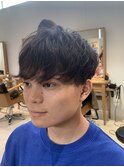 スパイラルパーマの残りを活かしたスタイル