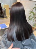 美髪のススメ髪質改善切りっぱなしボブピンクブラウン