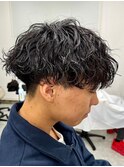 波巻きスパイラルパーマツイストパーマメンズマッシュパーマ