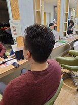 ブロッサム 東中野店&nbsp;大人男性ナチュラルパーマビジカジ清潔感アッシュブラック