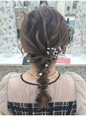 編みおろし/参列ヘア/アップヘア/ヘアアレンジ