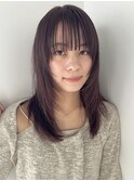 ブリーチなし/ワイドバング/顔まわりレイヤー/ボブ
