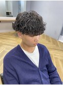黒髪ツイストスパイラル波巻き