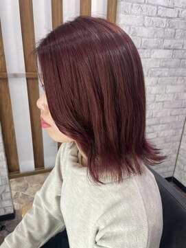 イリエヘア 川口(irier hair) ボブ/チェリーピンク☆