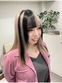 ◎ブロンドハイトーンカラーデザインカラーアンブレラカラー金髪
