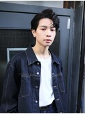 フェザーパーマ/アップバング/黒髪/前髪パーマ/本牧