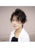 ハンサムショート×ゆるふわパーマ