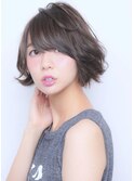 【30代40代50代】　days 暗めカラー前髪長めショートボブ