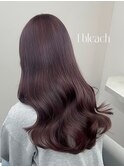 16431黒髪ラベンダーパープルダークレッドレイヤーワンホン