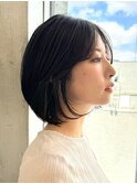 「岩田莉奈」ハイライトで白髪ぼかし★くびれショートボブ　新宿