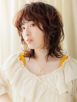 カバーヘア ブリス 志木南口駅前店(COVER HAIR bliss)&nbsp;レッドブラウンイヤリングカラーマレットヘアTd120代30代