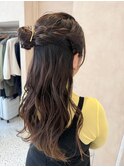 【中里恵梨】ヘアセット/ゆるふわハーフアップ/くるみちゃんヘア