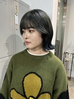 ムード(mood)&nbsp;カーキ/外ハネボブ/グレージュ/暗めカラー/オリーブ/グリーン