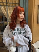 ロチカバイドールヘアー 心斎橋(Rotika by Doll hair) ワン(1)ブリーチダブルカラーで叶うアプリコットカラー