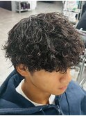 波巻きパーマ