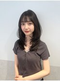 ミディアムレイヤースタイル
