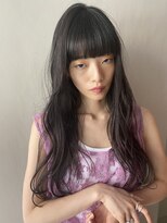 ロニカ 銀座(LOuNICA) 抜け感ほつれフリンジウェーブ×重く見えない黒髪ロング