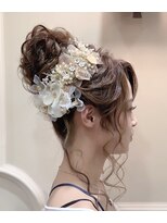 セットサロンエース(Set salon Ace)&nbsp;ブライダルヘア　花飾り