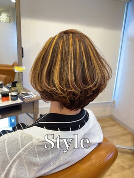 ミュゼ ドゥ アート(Musee du Art) 【髪質改善】ケアブリーチハイライト&クリスタル縮毛矯正