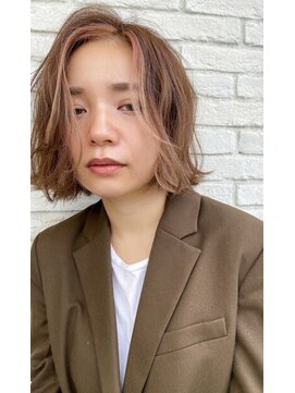 ロンドルーチェ 心斎橋(Lond luce) ダークアッシュ/ミディアムレイヤーカット［髪質改善/縮毛矯正］