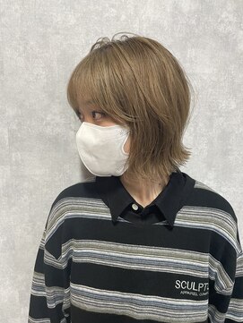 シールドヘアー 沖縄 新都心(C'LD Hair) 【 C’LD 】お客様スタイル_くすみベージュとふんわりミニボブ