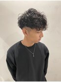 スペインカールフェードダウンバング
