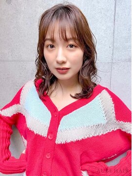 オーブ ヘアー ブルーム 西新店(AUBE HAIR bloom) 20代・30代_くせ毛風パーマロブ