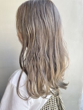 ヘアー アイス 御器所本店(HAIR ICI) 透け感カラーミルクティーベージュカーキグレージュブリーチ