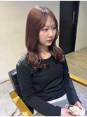セミロング!透明感抜群オレンジブラウン♪