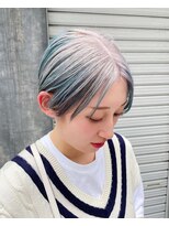 レコ 渋谷(LECO)&nbsp;シルバーとブルーのハイトーンデザインカラー