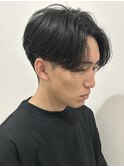 メンズマッシュセンターパートスパイラルパーマニュアンスパーマ