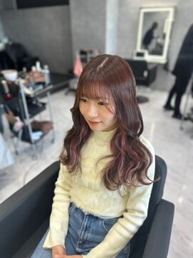 シーエスメイドバイシャチュー 栄店(CS made by SHACHU) インナーカラー/ピンク/フェミニンロング