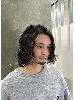 メンズサロン キング 梅田店(Men’s salon K!ng)&nbsp;波巻きツイストスパイラルパーマ/フェザーパーマ/眉毛/メンズ