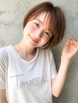 アグノス 青山(Agnos) ☆似合わせカット外ハネボブ艶感ウェーブミディアム#224f0210