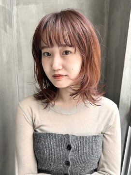 ローリー(Rowlly) #ミディアム#レイヤー#オレンジベージュ ms2