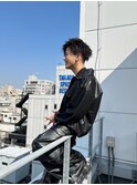 ハイライトカラーミルクティーベージュレイヤーカット