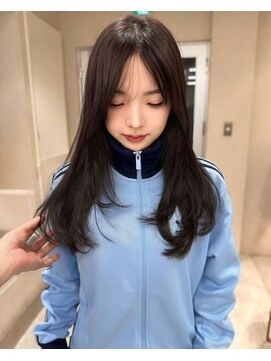 ロンド マーレ 天神大名店(Lond mare) グレージュカラー　ロングレイヤースタイル　顔まわりレイヤー